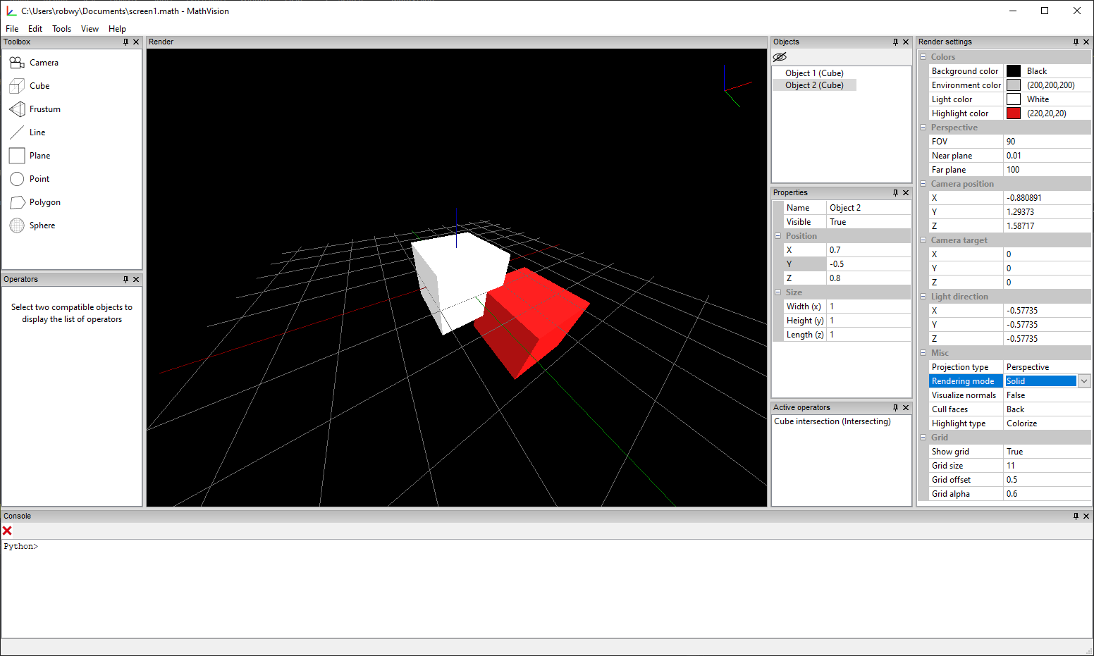 Cube intersections