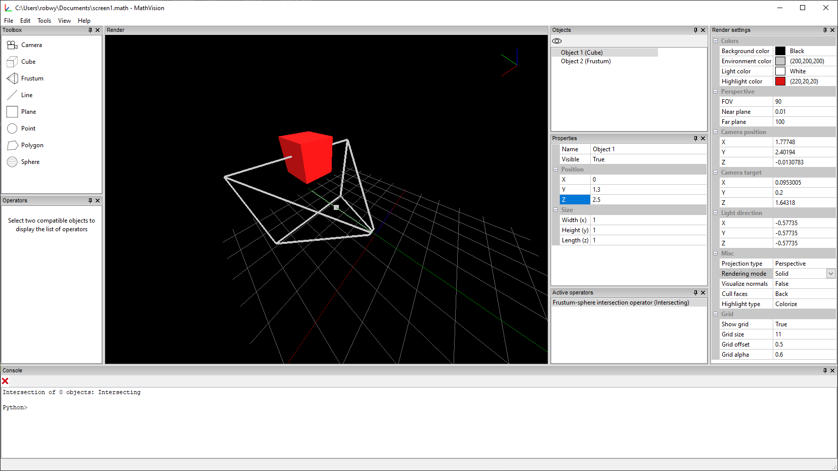 Frustum intersections